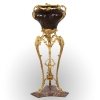 A French 19th Century Guilt and Patinated Bronze Jardinière on Stand. |||||||||