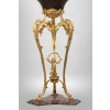 A French 19th Century Guilt and Patinated Bronze Jardinière on Stand. A French 19th Century Guilt and Patinated Bronze Jardinière on Stand.