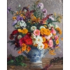 Tableau de Marthe Moisset ( 1871 1945) Compositon florale dans un vase en Delft Tableau de Marthe Moisset ( 1871 1945) Compositon florale dans un vase en Delft