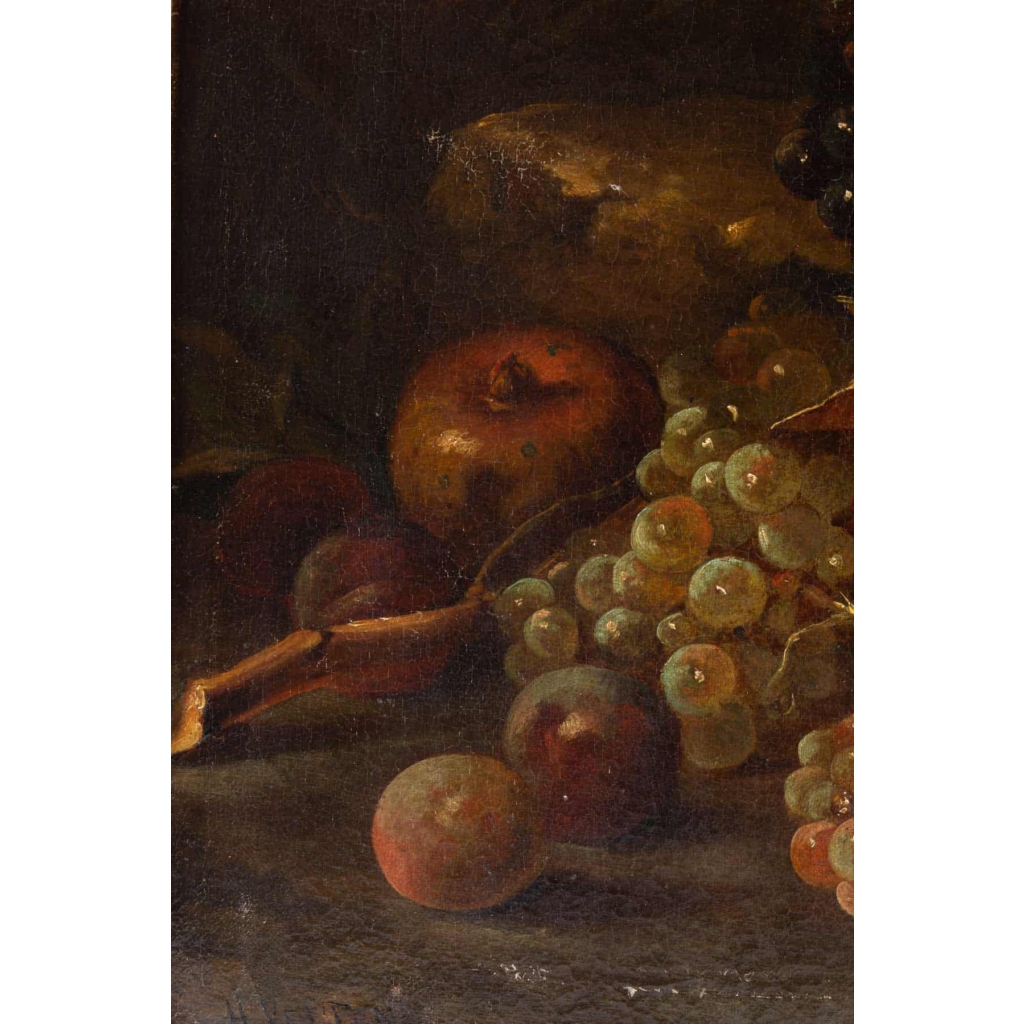 Tableau de H. Velten Nature morte aux Fruits XIXème Tableau de H. Velten Nature morte aux Fruits XIXème