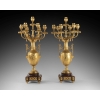 A Pair of 19th Century Louis XVI St. Ormulu and Marble Candelabras. |||||||