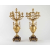 A Pair of 19th Century Louis XVI St. Ormulu and Marble Candelabras. A Pair of 19th Century Louis XVI St. Ormulu and Marble Candelabras.