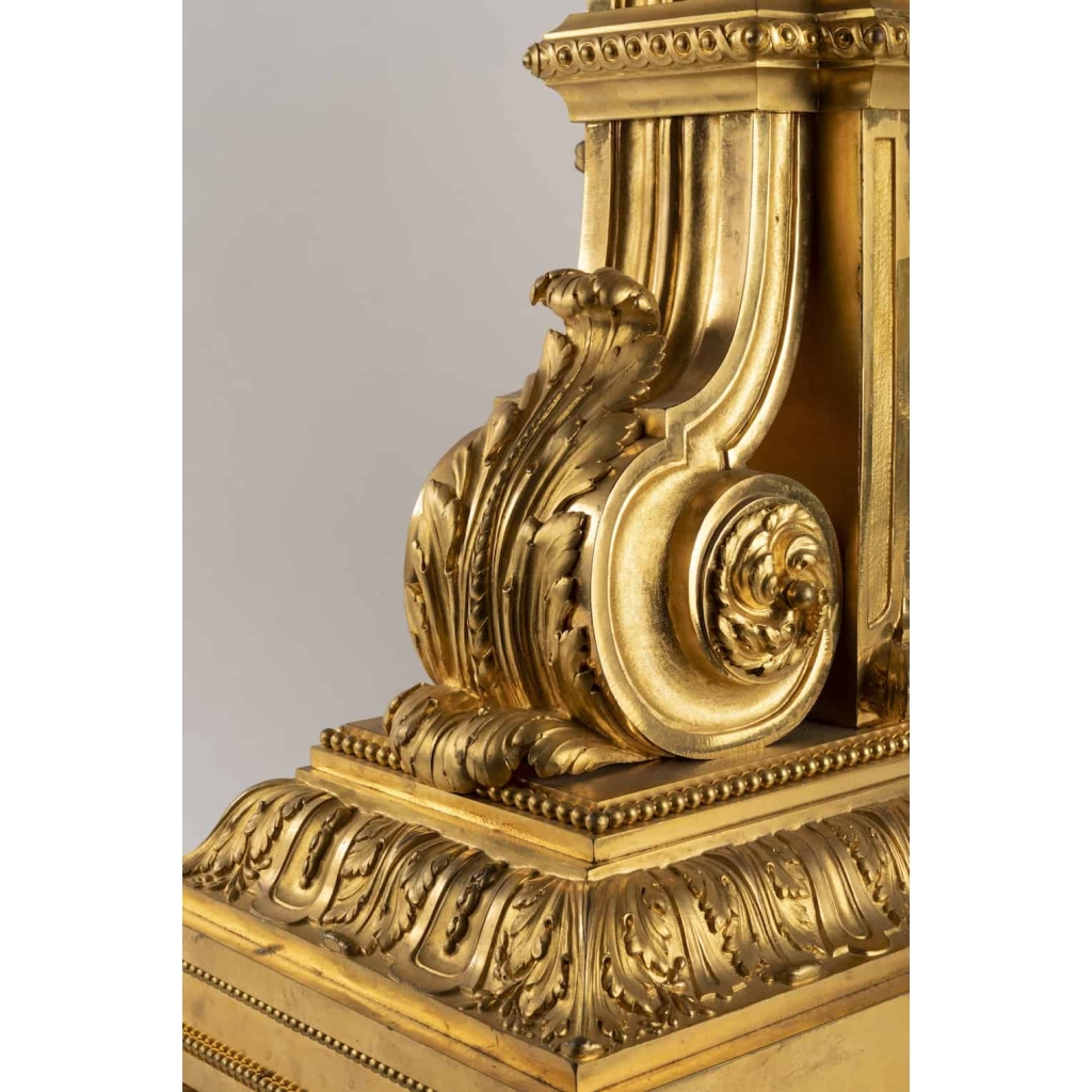 A French 19th Century Ormulu Mantel Clock by Maison Marquis. A French 19th Century Ormulu Mantel Clock by Maison Marquis.