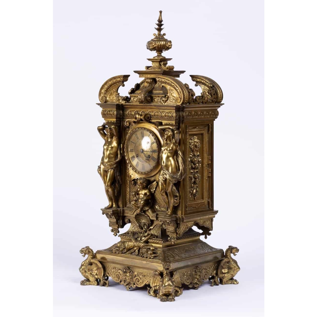 A French 19th Century Renaissance St. Ormulu Clock. A French 19th Century Renaissance St. Ormulu Clock.