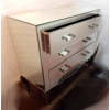 1940/50′ Commode Art Déco Miroir 3 Tiroirs 6 Poignées Verre 1940/50′ Commode Art Déco Miroir 3 Tiroirs 6 Poignées Verre