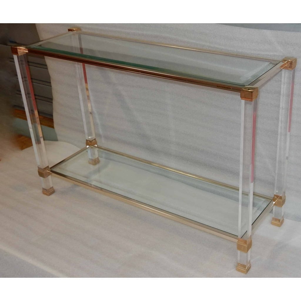 1970′ Console Altuglass Signée Pierre Vandel 113 X 38 X H 75 cm |||||||||