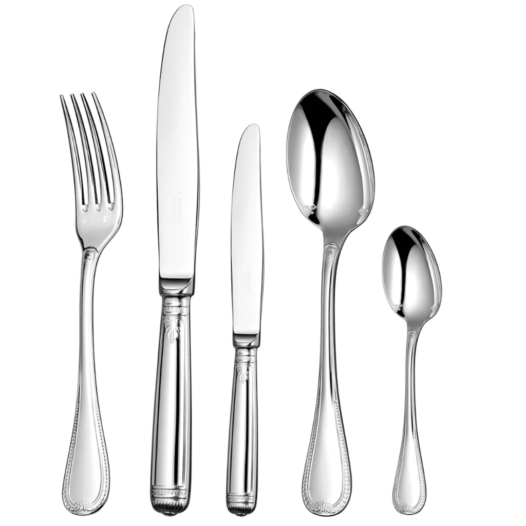 Christofle "Malmaison", Set Flatware for 8 'Including 3 Serving Cutlery' ||