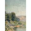 "Bord de rivière" de Elisabeth Dodel, début XXème. "Bord de rivière" de Elisabeth Dodel, début XXème.