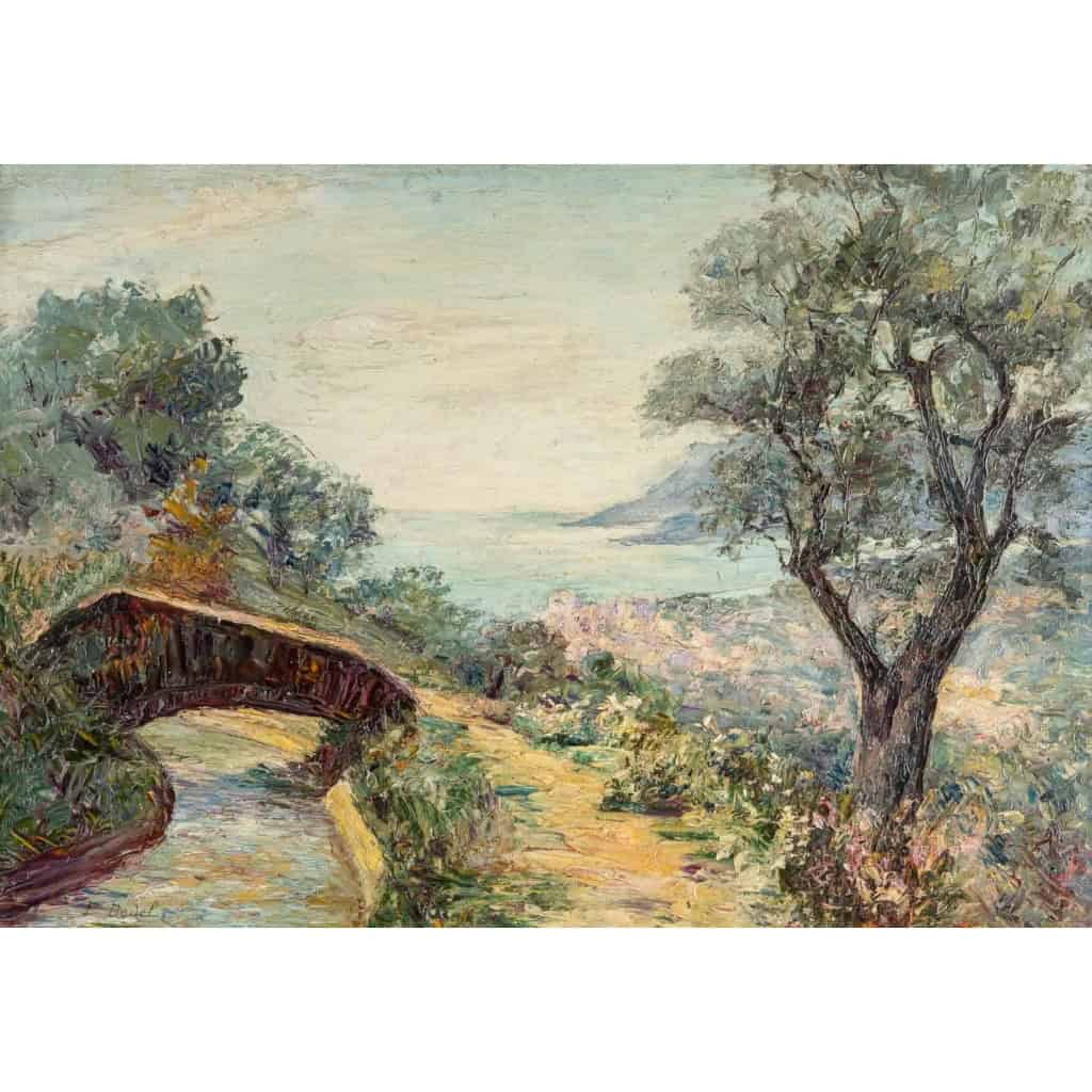 "Environs de Cannes" Elisabeth Dodel, XXème ( antérieur à 1914 ) "Environs de Cannes" Elisabeth Dodel, XXème ( antérieur à 1914 )