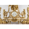 A Monumental Napoleon III Ormulu and white Marble Clock Set by Henri Vian (1860-1905) A Monumental Napoleon III Ormulu and white Marble Clock Set by Henri Vian (1860-1905)