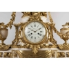 A Monumental Napoleon III Ormulu and white Marble Clock Set by Henri Vian (1860-1905) A Monumental Napoleon III Ormulu and white Marble Clock Set by Henri Vian (1860-1905)