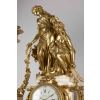 A Monumental Napoleon III Ormulu and white Marble Clock Set by Henri Vian (1860-1905) A Monumental Napoleon III Ormulu and white Marble Clock Set by Henri Vian (1860-1905)