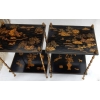 1950′ Paire de Tables Maison Baguès Décor Bambou en Bronze Doré Avec Plateaux Laque de Chine 40 X 30 X H 58 1950′ Paire de Tables Maison Baguès Décor Bambou en Bronze Doré Avec Plateaux Laque de Chine 40 X 30 X H 58