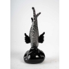 Poisson noir et argent , Murano, années 1950 Poisson noir et argent , Murano, années 1950