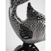 Poisson noir et argent , Murano, années 1950 Poisson noir et argent , Murano, années 1950