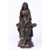 A French Late 19th Century Bronze "La Joueuse à La Mandoline" by Paul Eugène Mengin (1853-1937) ||||||