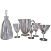 Lalique France, Suite de verres "Guebwiller" 37 Pieces, 1 broc, 1 Carafe |||