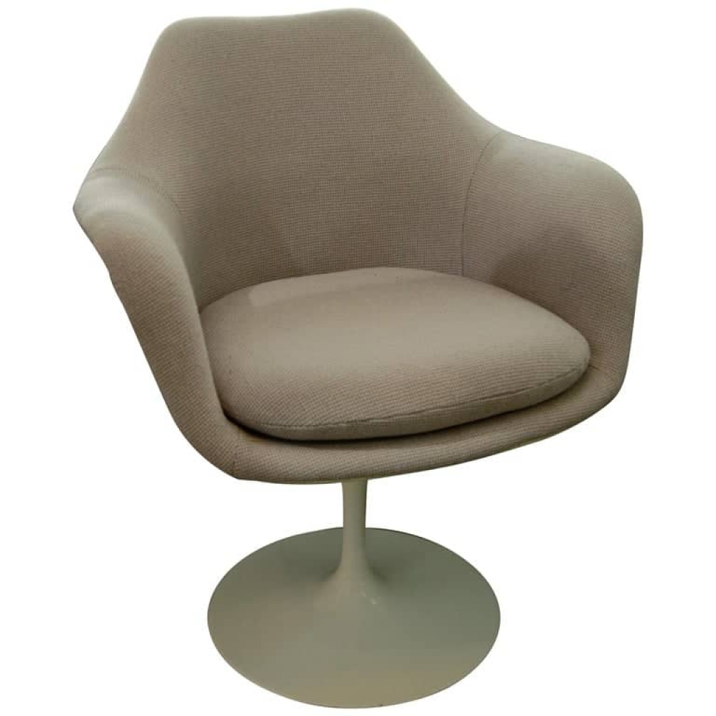 Knoll & Eero Saarinen, Siège "Tulipe", tissu quadra, XXth ||