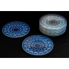 Suite de 12 Assiettes "Asters" verre opalescent de René LALIQUE ||||||