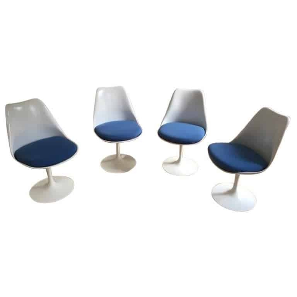 Eero Saarinen & Knoll, 4 chaises tulipe |||