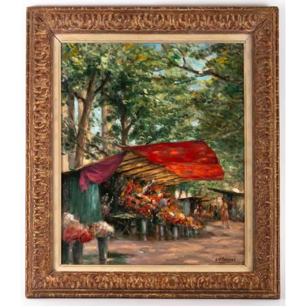 Marché aux fleurs, place de la madeleine, Charles Vasnier (1873 - 1961), Paris |||||