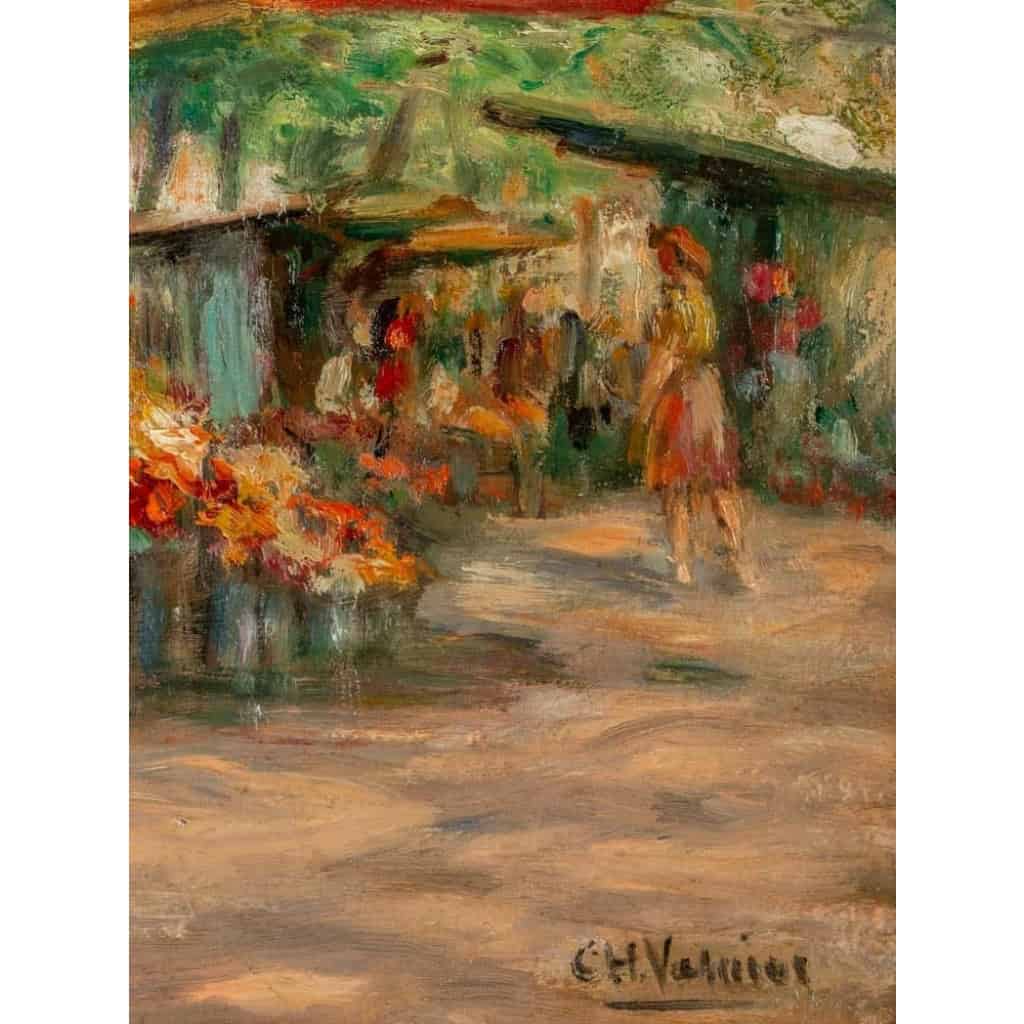 Marché aux fleurs, place de la madeleine, Charles Vasnier (1873 - 1961), Paris Marché aux fleurs, place de la madeleine, Charles Vasnier (1873 - 1961), Paris