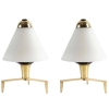 1950 Paire de lampes Maison Stilnovo. |||||