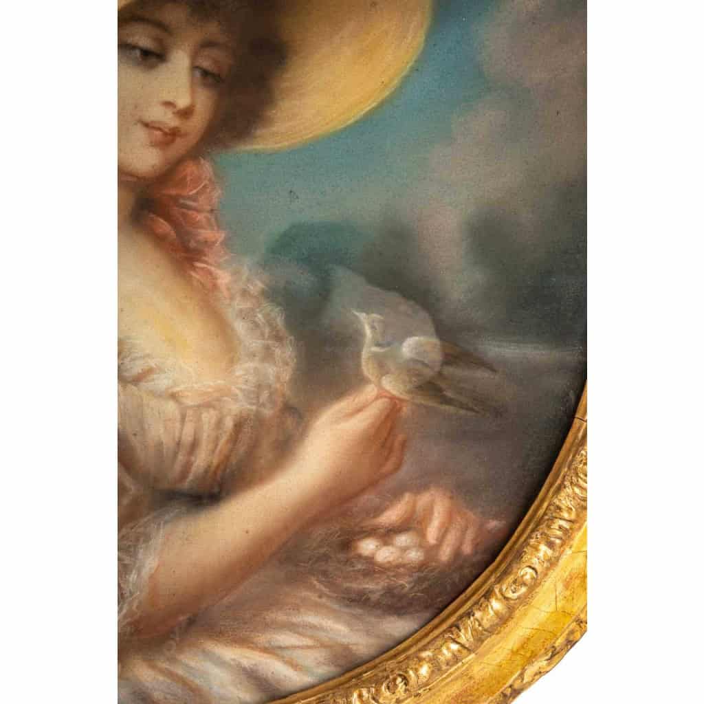 Beau Pastel époque XVIIIème siècle Beau Pastel époque XVIIIème siècle