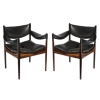 1960 Paire de Fauteuils en palissandre de Rio par Kristian Solmer Vedel ||||||||