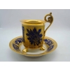 Tasse Tripode Doré Et Bleue – Porcelaine De Paris - XIXème Tasse Tripode Doré Et Bleue – Porcelaine De Paris - XIXème