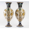 Paire de vases, Faïence de Gien Paire de vases, Faïence de Gien