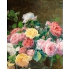 Justin Jules Claverie (1859 - 1932) : Bouquet de roses. Justin Jules Claverie (1859 - 1932) : Bouquet de roses.