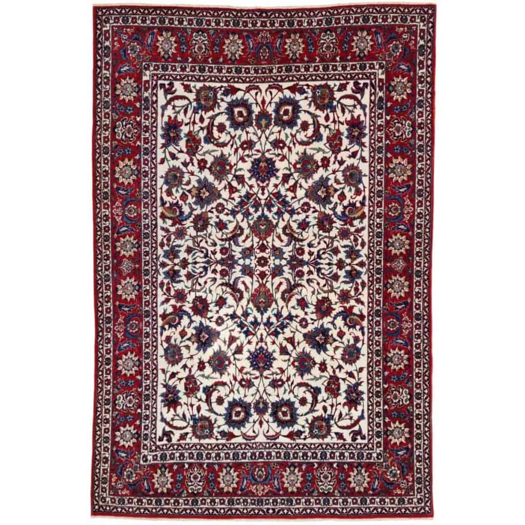 Tapis Ispahan Laine Et Trame Soie - Epoque Du Shah Vers 1950 ||||||||