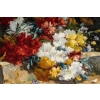 Henri Cauchois (1850 - 1911) : Bouquet d'oeillets sur un entablement. Henri Cauchois (1850 - 1911) : Bouquet d'oeillets sur un entablement.