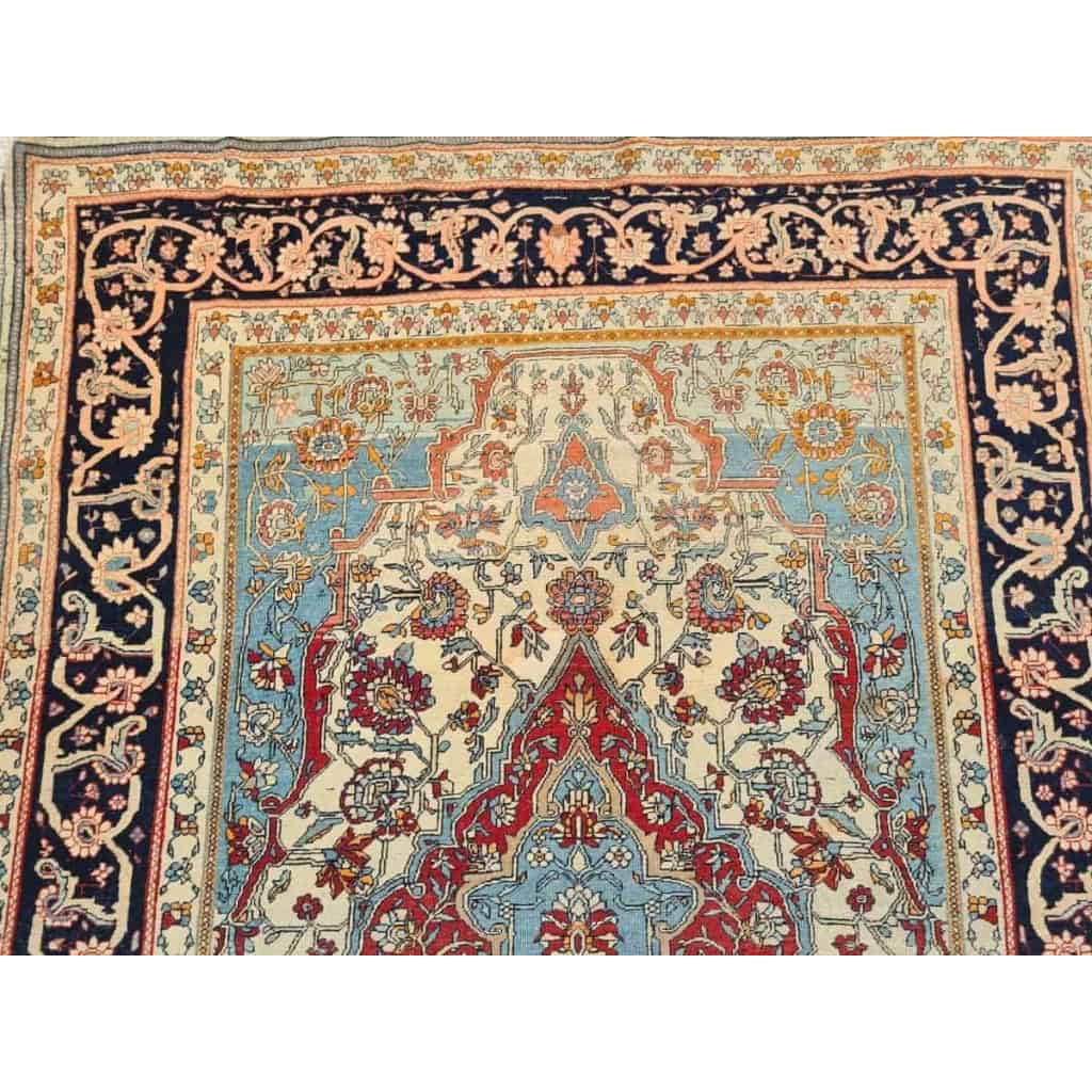 Tapis Kachan Mortachem - Laine Kork D’agneau - Iran 19ème Siècle Tapis Kachan Mortachem - Laine Kork D’agneau - Iran 19ème Siècle