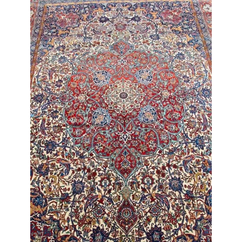 Important Et Fin Tapis Ispahan Chahreza Laine Et Trame Soie - Iran Vers 1920 Important Et Fin Tapis Ispahan Chahreza Laine Et Trame Soie - Iran Vers 1920