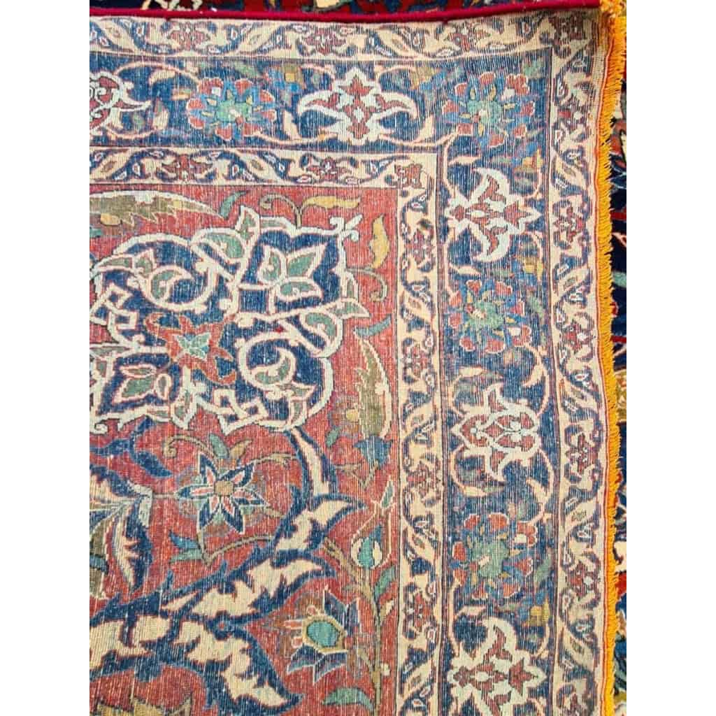 Important Et Fin Tapis Ispahan Chahreza Laine Et Trame Soie - Iran Vers 1920 Important Et Fin Tapis Ispahan Chahreza Laine Et Trame Soie - Iran Vers 1920