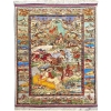 Tapis Tabriz Laine Et Soie - Chasse Persane - Vers 1970 Iran Epoque Du Shah |||||||||