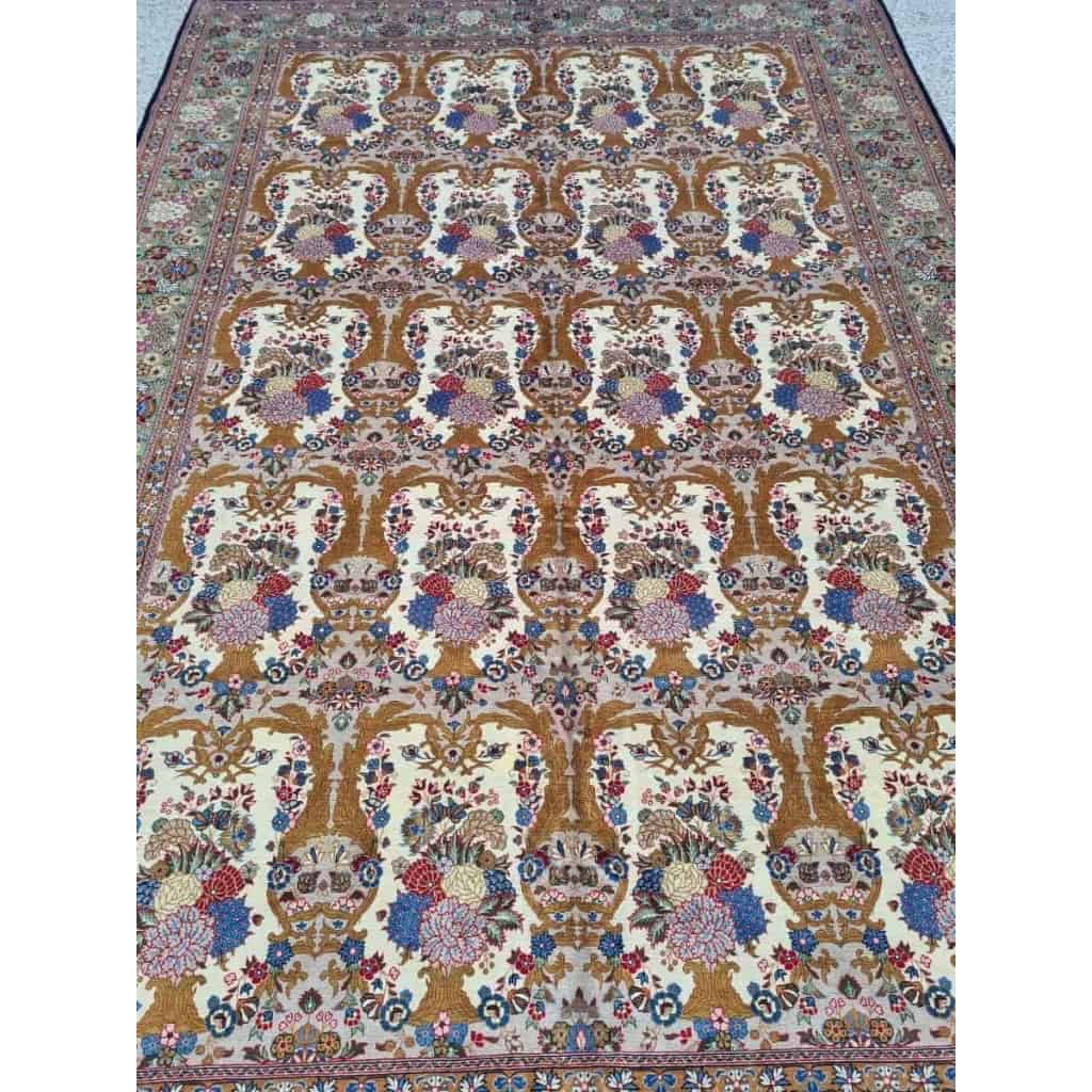 Tapis Ghoum Palhavi En Laine Kork Iran vers 1950 20ème ||||||||||||