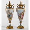 Paire de vases en porcelaine et bronze, Napoléon III |||||||||