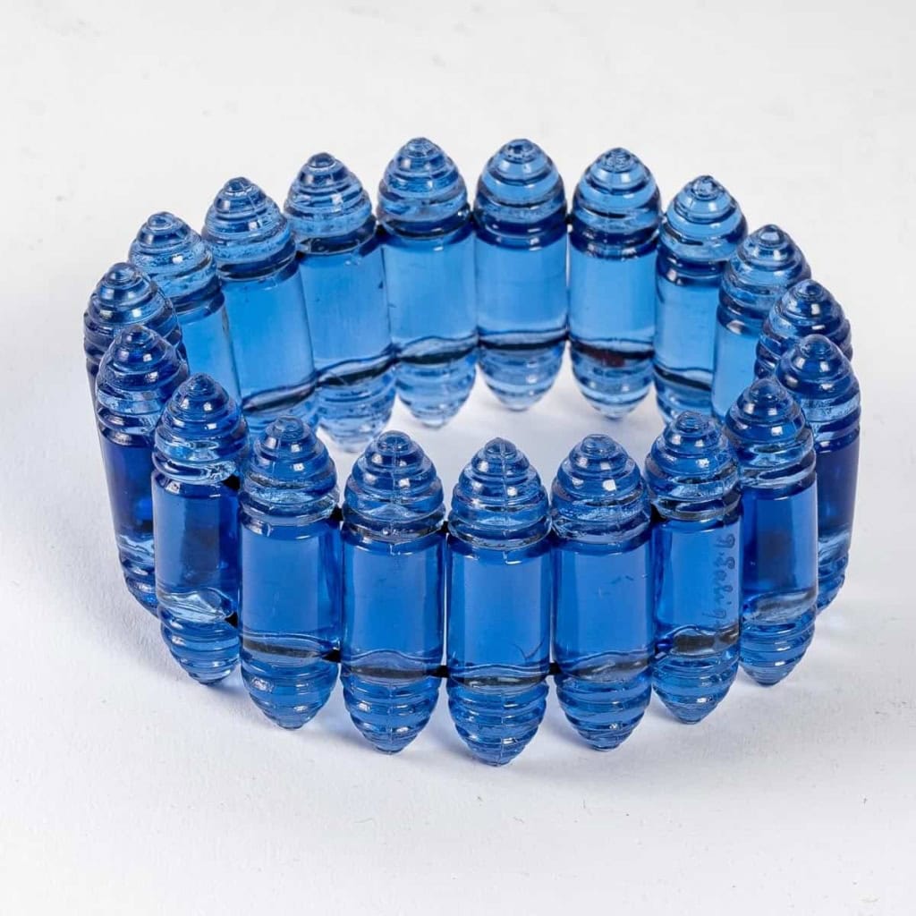 Bracelet "Renaissance" verre bleu saphir de René LALIQUE |||||