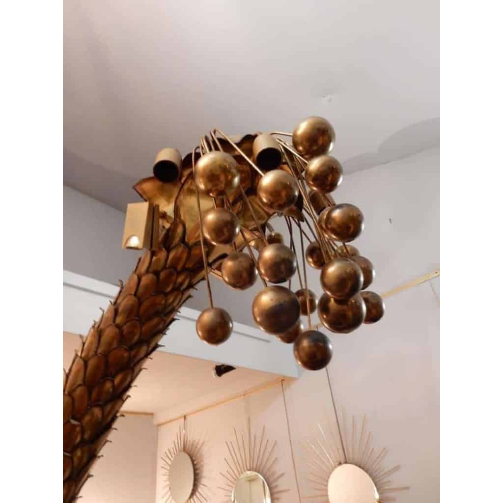 1970′ Énorme Lampadaire Palmier Maison Jansen Paris 245 H X 180 DIAMÈTRE 1970′ Énorme Lampadaire Palmier Maison Jansen Paris 245 H X 180 DIAMÈTRE