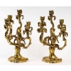 Paire de chandeliers en bronze Iris, style Art nouveau Paire de chandeliers en bronze Iris, style Art nouveau