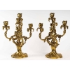 Paire de chandeliers en bronze Iris, style Art nouveau Paire de chandeliers en bronze Iris, style Art nouveau