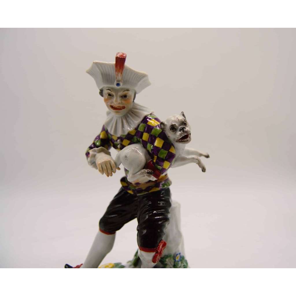 Arlequin Et Carlin En Porcelaine De Meissen - XXème Arlequin Et Carlin En Porcelaine De Meissen - XXème