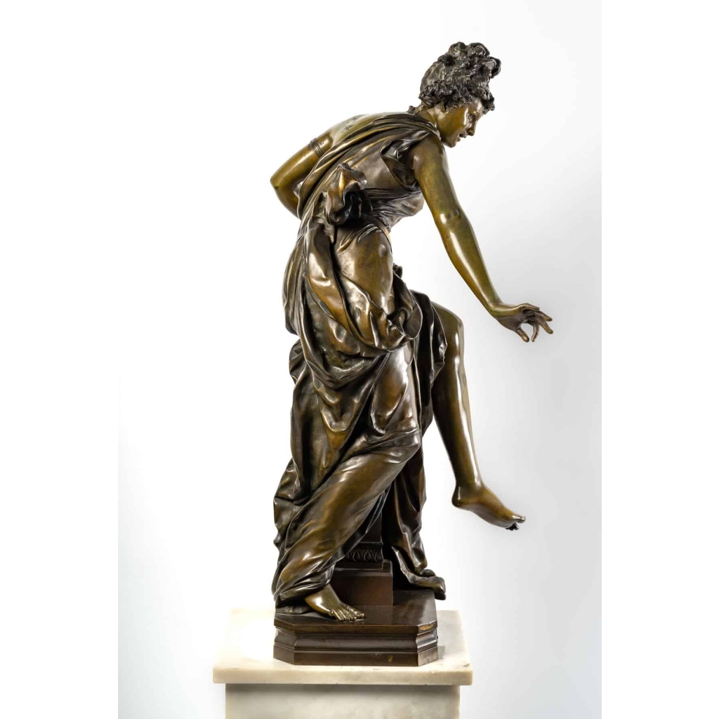 Figure en bronze Melodie D'Albert Ernest Carrier Belleuse XIXème siècle Figure en bronze Melodie D'Albert Ernest Carrier Belleuse XIXème siècle