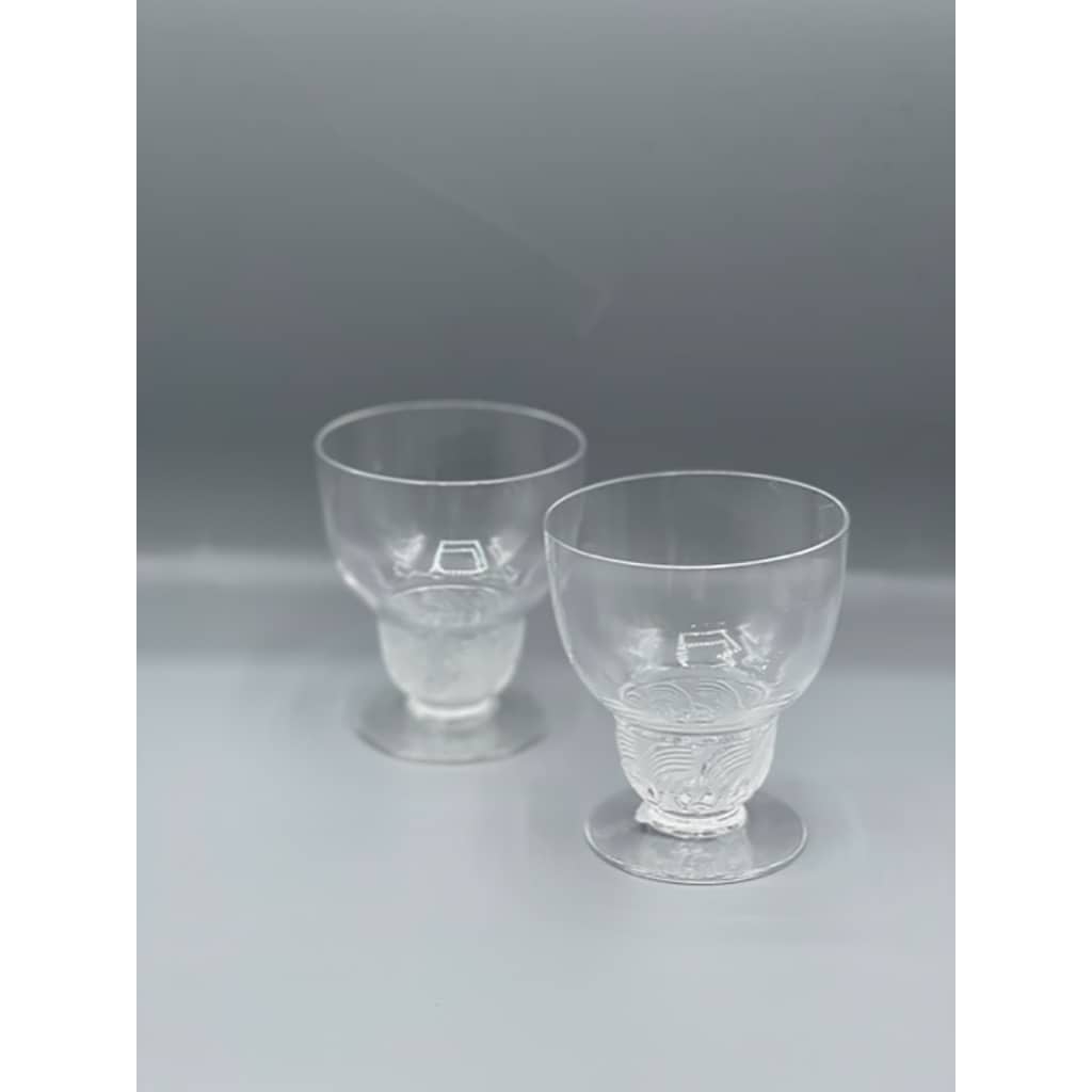 René Lalique : Série de 5 verres « Padoue » 1930 René Lalique : Série de 5 verres « Padoue » 1930