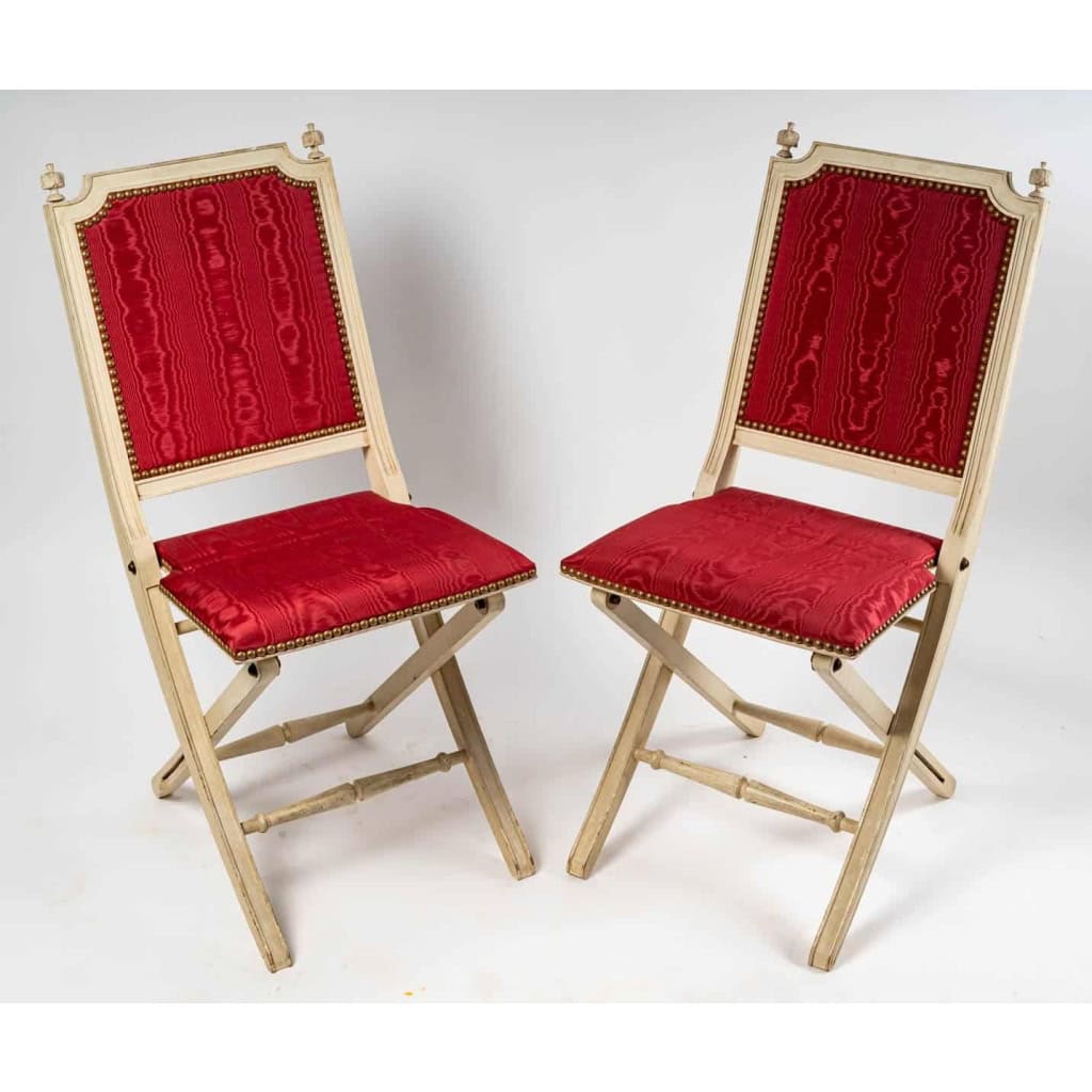 Paire de chaises d'appoint style Louis XVI, Années 1950 ||||||||