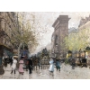 Galien Laloue Eugène French Painting 20th Century View Of Paris Animation Boulevard St Denis Gouache signée Galien Laloue Eugène French Painting 20th Century View Of Paris Animation Boulevard St Denis Gouache signée