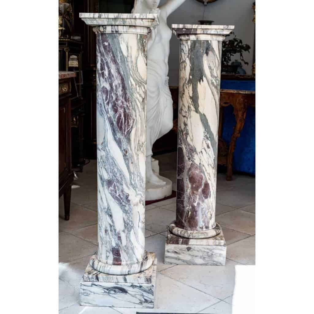 Paire de colonnes en marbre, Début XIXème siècle Paire de colonnes en marbre, Début XIXème siècle